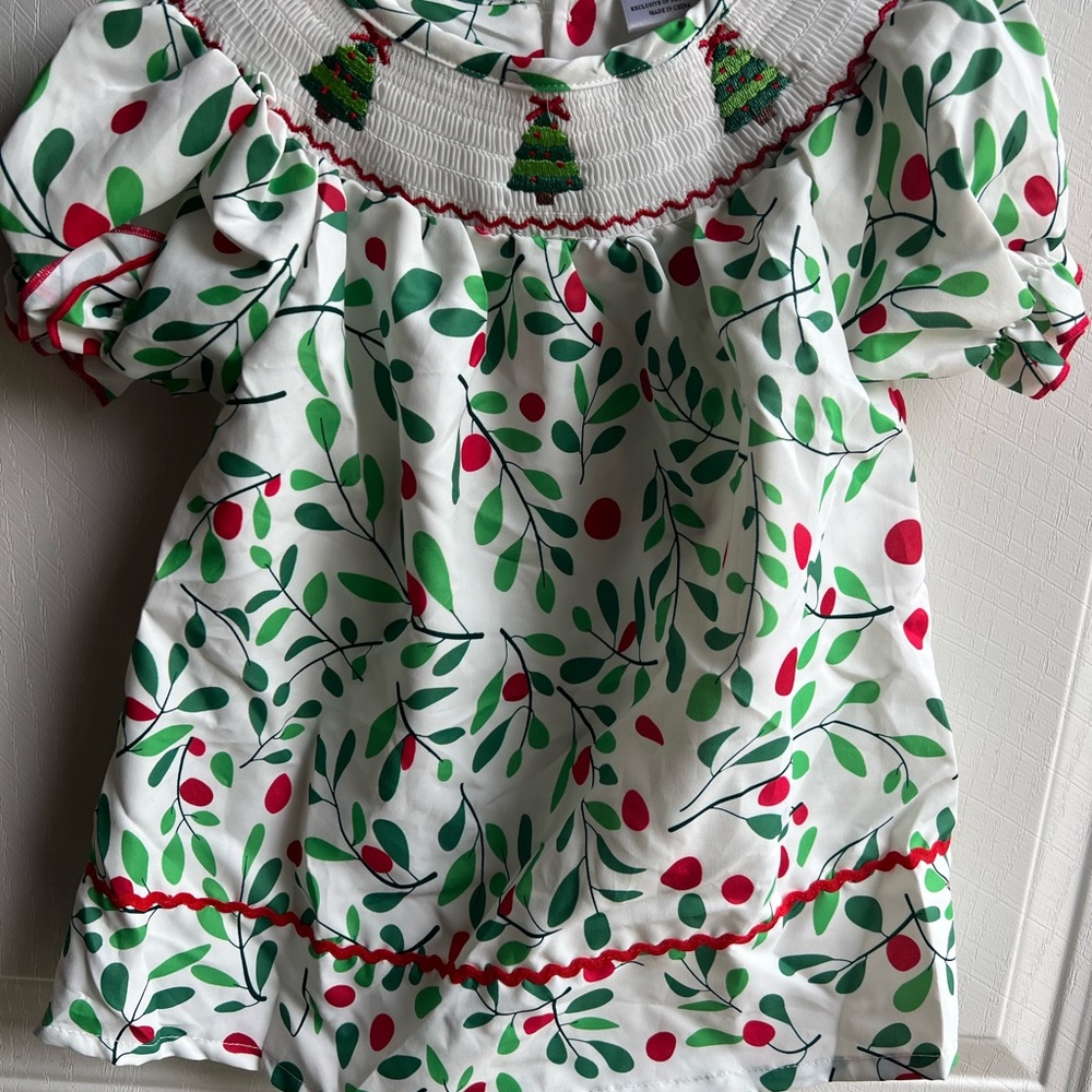 Christmas dress CS with Christmas trees  slightly used